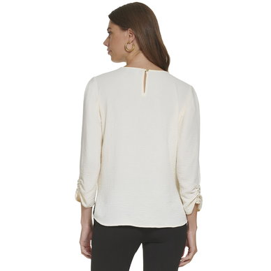 Women's 3/4-Sleeve Hammered Satin Top