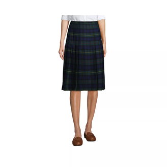 School Uniform Women's Plaid Pleated Skirt Below the Knee