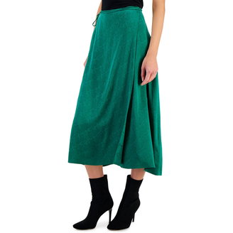 Women's Jacquard Logo-Print Midi Tie Wrap Skirt