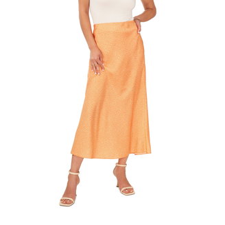 Women's Pull On Floral Printed A-Line Midi Skirt