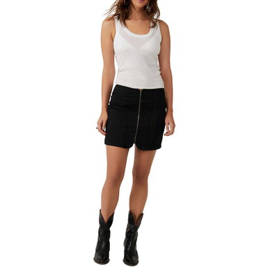 Women's Layla Zip-Front Denim Miniskirt