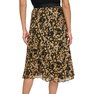 Women's Pull-On Elastic-Waist Pleated Midi Skirt