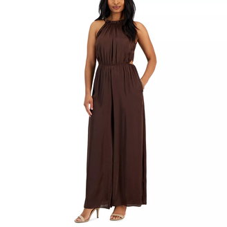 Women's Side-Cutout Halter-Neck Jumpsuit