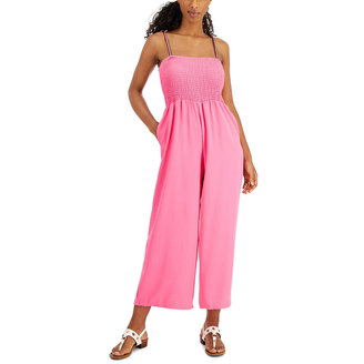 Women's Smocked Sleeveless Jumpsuit