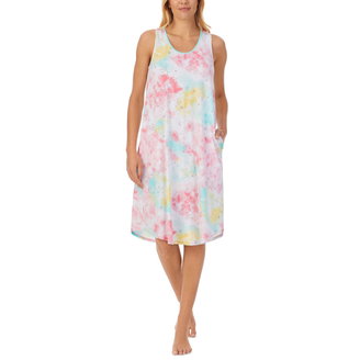 Women's Printed Sleeveless Open-Back Nightgown