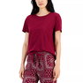 Women's Graphic-Print Crewneck Pajama Top, Created for Macy's Women's Graphic-Print Crewneck Pajama Top, Created for Macy's
