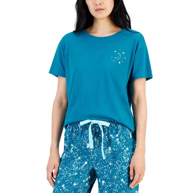 Women's Graphic-Print Crewneck Pajama Top, Created for Macy's Women's Graphic-Print Crewneck Pajama Top, Created for Macy's