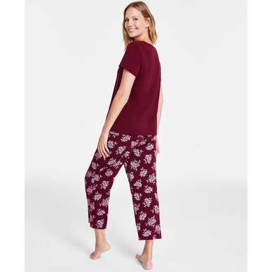 Short Sleeve Cotton Essentials Pajama Set, Created for Macy's Short Sleeve Cotton Essentials Pajama Set, Created for Macy's