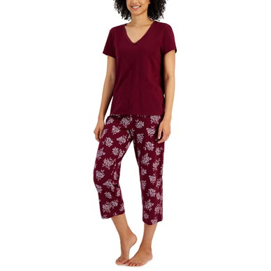 Short Sleeve Cotton Essentials Pajama Set, Created for Macy's Short Sleeve Cotton Essentials Pajama Set, Created for Macy's