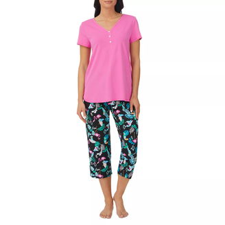 Women's Short-Sleeved Top & Capri Pants Pajama Set