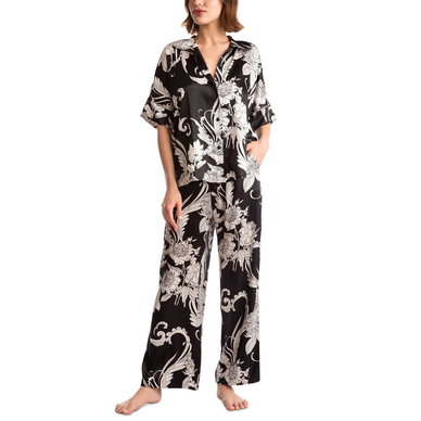 Women's 2-Pc. Femi Printed Satin Pajamas Set Women's 2-Pc. Femi Printed Satin Pajamas Set