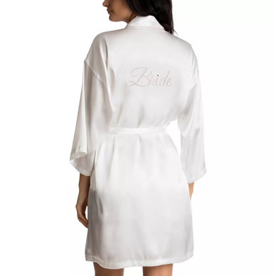 Bride Satin Wrap Robe, Cami & Tap Shorts Set Bride Satin Wrap Robe, Cami & Tap Shorts Set