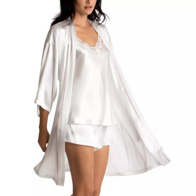 Bride Satin Wrap Robe, Cami & Tap Shorts Set Bride Satin Wrap Robe, Cami & Tap Shorts Set