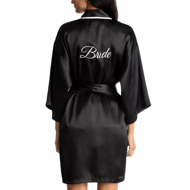 Bride Satin Wrap Robe, Cami & Tap Shorts Set Bride Satin Wrap Robe, Cami & Tap Shorts Set