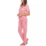 Women's Short Sleeve Pants Tropical Pajama Set, 2-Piece Women's Short Sleeve Pants Tropical Pajama Set, 2-Piece