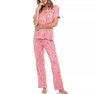 Women's Short Sleeve Pants Tropical Pajama Set, 2-Piece Women's Short Sleeve Pants Tropical Pajama Set, 2-Piece