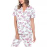 Women's Short Sleeve Pants Tropical Pajama Set, 2-Piece Women's Short Sleeve Pants Tropical Pajama Set, 2-Piece