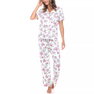 Women's Short Sleeve Pants Tropical Pajama Set, 2-Piece Women's Short Sleeve Pants Tropical Pajama Set, 2-Piece