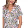 Women's Short Sleeve Pants Tropical Pajama Set, 2-Piece Women's Short Sleeve Pants Tropical Pajama Set, 2-Piece