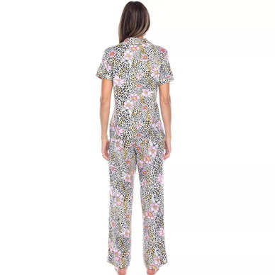 Women's Short Sleeve Pants Tropical Pajama Set, 2-Piece Women's Short Sleeve Pants Tropical Pajama Set, 2-Piece