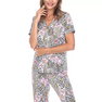 Women's Short Sleeve Pants Tropical Pajama Set, 2-Piece Women's Short Sleeve Pants Tropical Pajama Set, 2-Piece