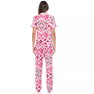 Women's Short Sleeve Pants Tropical Pajama Set, 2-Piece Women's Short Sleeve Pants Tropical Pajama Set, 2-Piece
