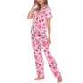 Women's Short Sleeve Pants Tropical Pajama Set, 2-Piece Women's Short Sleeve Pants Tropical Pajama Set, 2-Piece