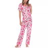 Women's Short Sleeve Pants Tropical Pajama Set, 2-Piece Women's Short Sleeve Pants Tropical Pajama Set, 2-Piece