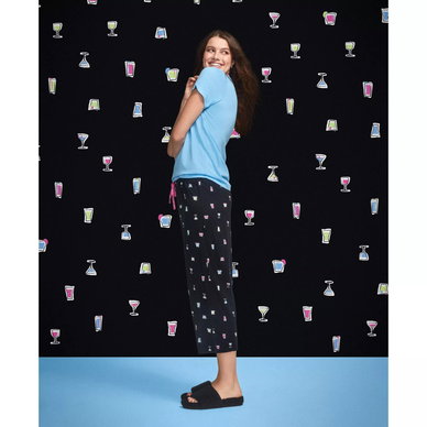 Women's Sleepwell Printed Knit Capri Pajama Pant Made with Temperature Regulating Technology Women's Sleepwell Printed Knit Capri Pajama Pant Made with Temperature Regulating Technology