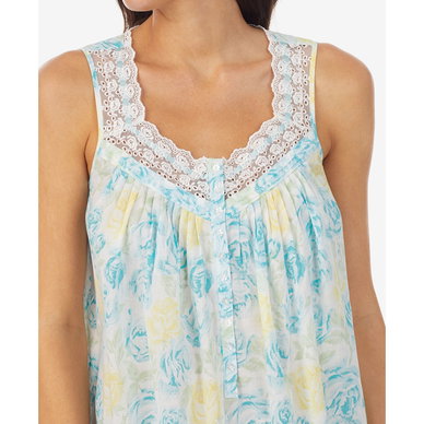 Women's Cotton Printed Lace-Trim Nightgown Women's Cotton Printed Lace-Trim Nightgown