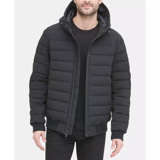 Men's Quilted Hooded Bomber Jacket