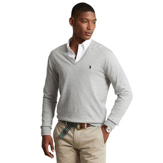 Men's Cotton V-Neck Sweater