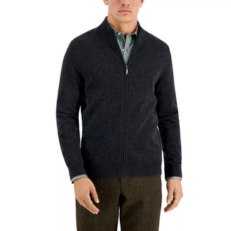 Men's Full-Zip Cashmere Sweater, Created for Macy's