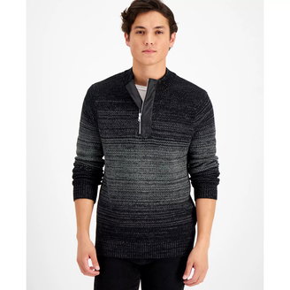 Men's Quarter-Zip Ombré Sweater, Created for Macy's