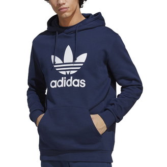 Men's Adicolor Classics Trefoil Classic-Fit Logo-Print French Terry Hoodie