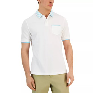 Men's Checker Collar Polo Shirt, Created for Macy's