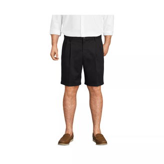 Men's Big and Tall Comfort Waist Pleated 9 Inch No Iron Chino Shorts