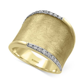 D'Oro by EFFY® Diamond Wide Band (1/4 ct. t.w.) in 14k Gold