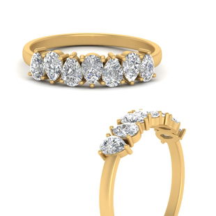 1 Carat Teardrop Wedding Band Diamond