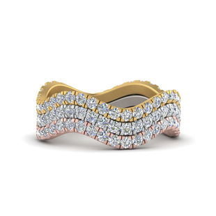 Stacking Waves Wedding Ring