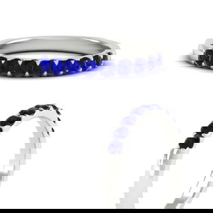 9 Stone Simple Gemstone Band