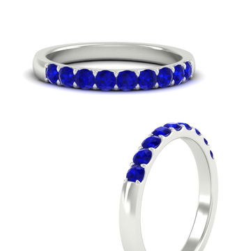 9 Stone Simple Gemstone Band