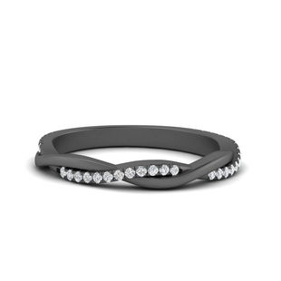 Infinity Twisted Diamond Wedding Band
