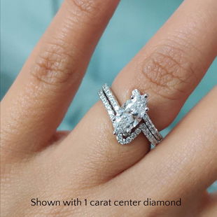 1.50 Ct. Marquise Bypass Diamond Wedding Ring Set