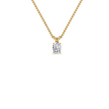 0.25 Ct. Oval Diamond Solitaire Pendant