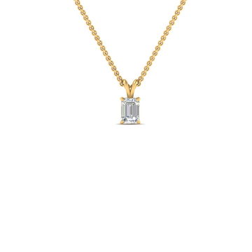 0.25 Ct. Emerald Cut Diamond Solitaire Pendant