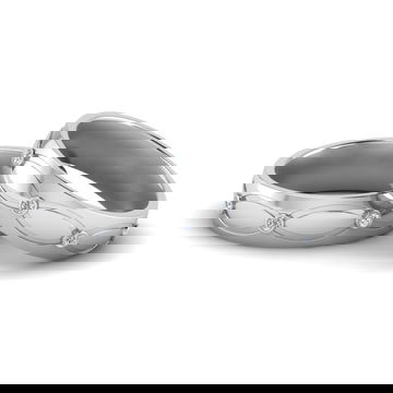Infinity Diamond Lesbian Wedding Rings