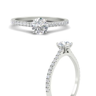 2 Carat Beautiful Round Cut Half Eternity Diamond Ring