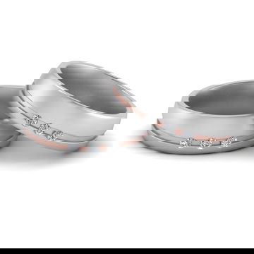 3 Stone LGBT Wedding Rings