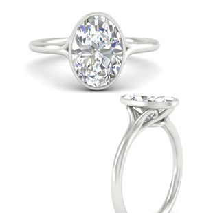 Split Shank Bezel Set Solitaire Ring
